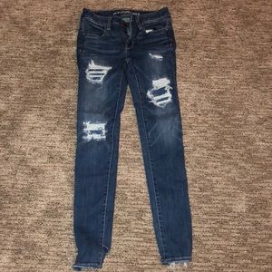 American eagle ripped jeggings